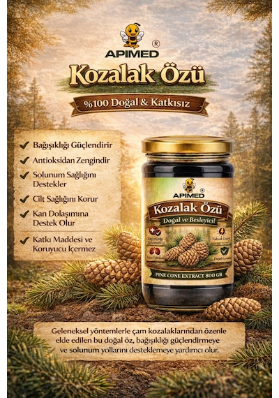 2 Li Set Servi Kozalak Özü 800 Gr + Karadut Özü 800 Gr Doğal Enerji Destekleyici
