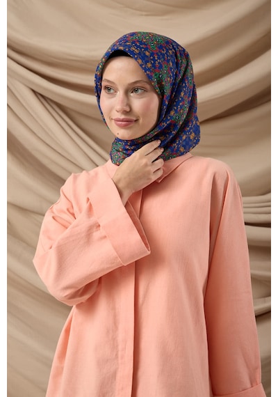 Silk Home Soft Eşarp 73093-04 Saks, Pembe, Kırmızı, Yeşil
