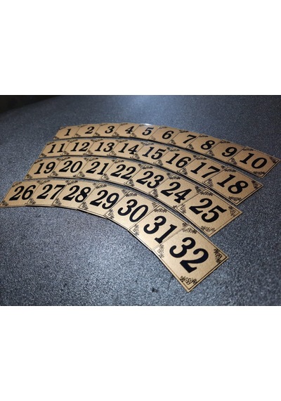 Kapı Numarası 3X3 Cm Kendinden Yapışkanlı No:1 Den 32 E