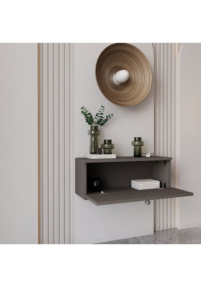 Melura Home Melura Dresuar %100 Mdf Kapaklı Duvara Monte Gri