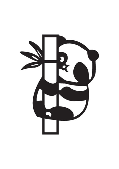 Panda Ve Bambu Oto-motor-laptop-duvar-dekor 10 X 13 Cm