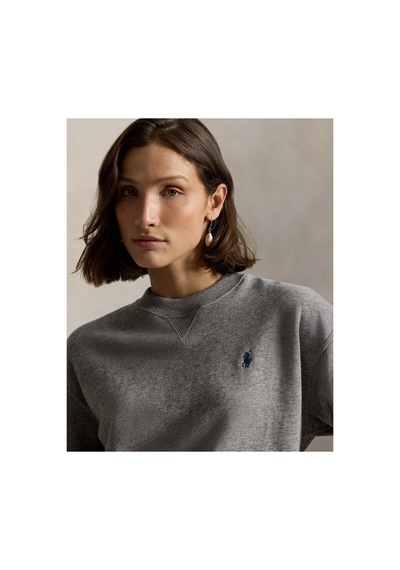 Polo Ralph Lauren Bisiklet Yaka Kadın Sweatshirt Gri