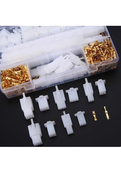 580 Adet Otomotiv Motor Konnektör Terminal Seti 2,8mm 2-9 Pim Takım 5 Çeşit Şeffaf Çantada