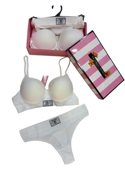 Victoria's Secret Victoria"s Secret Push Up Set Alt Üst Dolgulu Sütyen Ve Külot Takım 2"li Set Beyaz