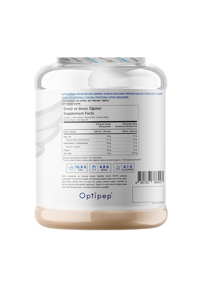 Supplementler Hydrolysed Whey Isolate 1000 Gr Çikolata