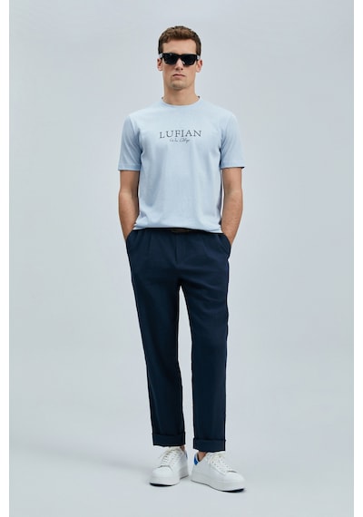 Lufian Love Modern Grafik T- Shirt Mavi Mavi 111020238100300 Mavi