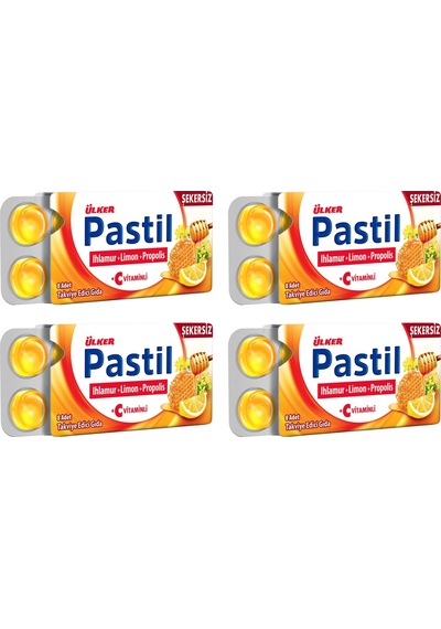 Ülker Pastil Ihlamur Limon Propolis 8 Li Tablet X 4 Adet