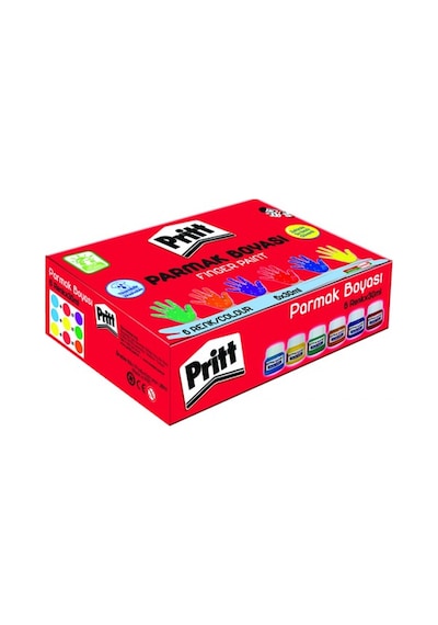 Pritt 6 Renk Parmak Boyası - 6 x 30 Ml Finger Paint