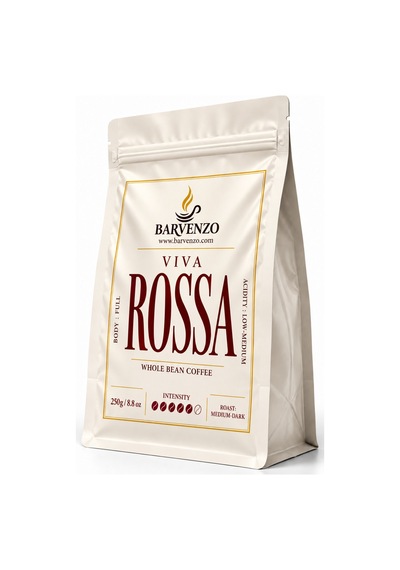 Barvenzo Viva Rossa Güçlü Aroma 250 G Çekirdek Kahve Espresso