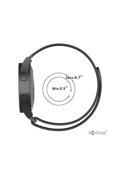 Novstrap Huawei Watch Gt4 41mm İle Uyumlu Kordon 18mm Pimli Mıknatıslı Metal Hasır Kordon Kayış