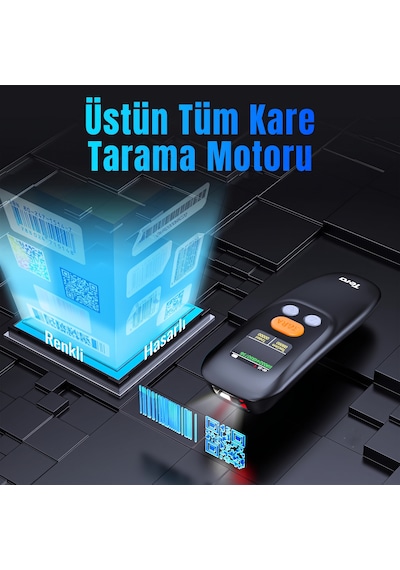 Tera 1600 Kablosuz 1d 2d Qr Barkod Okuyucu Ergonomik El Tipi 3in1 Bluetooth, 2.4g Kablosuz, Usb Süper Kod Çözme Cmos Sensörlü Tarayıcı