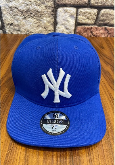Hamze Ny Newyork Nakışlı Hiphop Snapback Rapper Drip Şapka Cap Saks Mavi