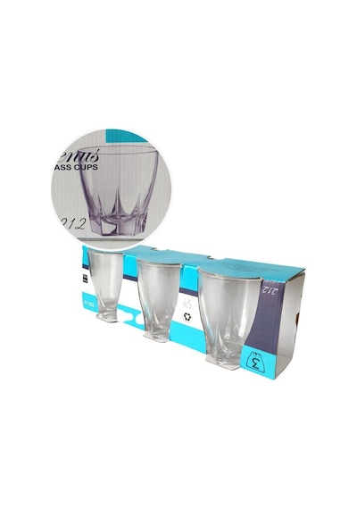 Venüs 3'lü Su Bardağı 250ml Royaleks-212 Çok Renkli
