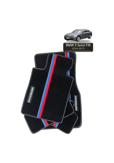 Oto Halı Paspas Bmw 5 Serisi F10 2014-2017 Uyumlu M Performance M Teknik Sport Kaymaz & Şık Tasarım