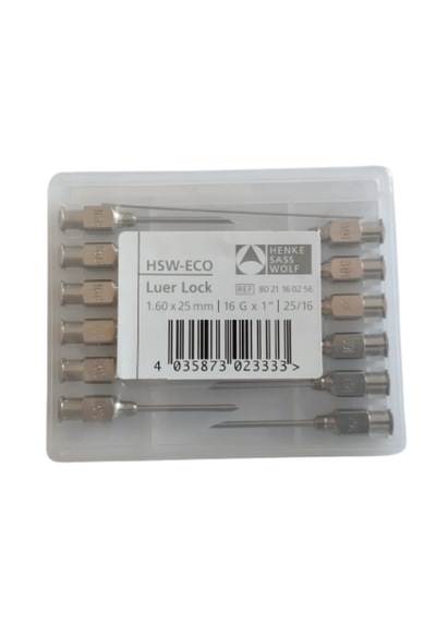 Henke - Enjektör Ucu Çelik 16g X 1" 1 Paket 12 Adet