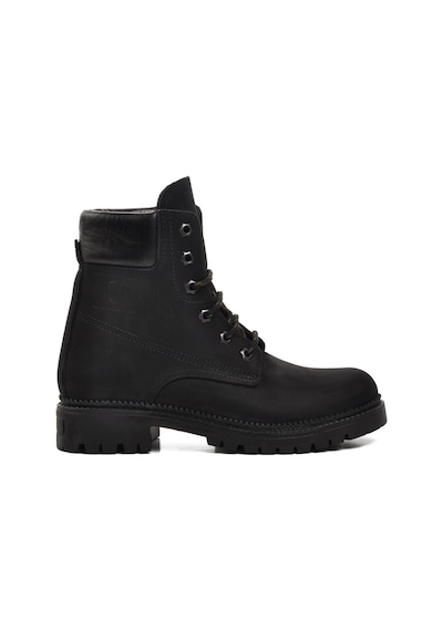 Ayakmod 90001-9 Siyah Nubuk İçi Polarlı Hakiki Deri Unisex Bot 001
