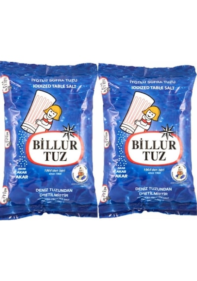 Billur Tuz İyotlu Sofra Tuzu 2 x 750 G