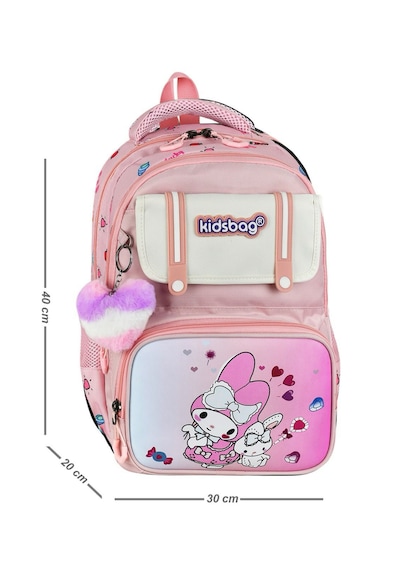 My Melody Baskılı Ortopedik Su Geçirmez Okul Çantası Termal Beslenme Ve Kalemlik Seti Pembe