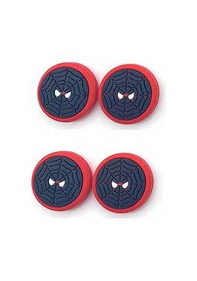 Cafele PS4 - PS5 - Xbox One X/S - Series X - Series S Analog Koruyucu Silikon Pad Spiderman Örümcek Ağ