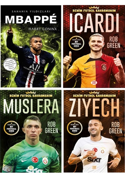Benim Futbol Kahramanım İcardi - Muslera - Ziyech - Mbappe Poster Sticker Futbolcu Kartı Hediyeli