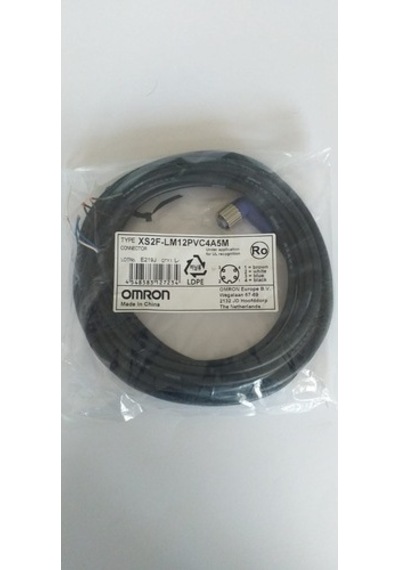 Omron M12 Açılı 5M Sensör Kablosu Xs2F-Lm12Pvc4A5M