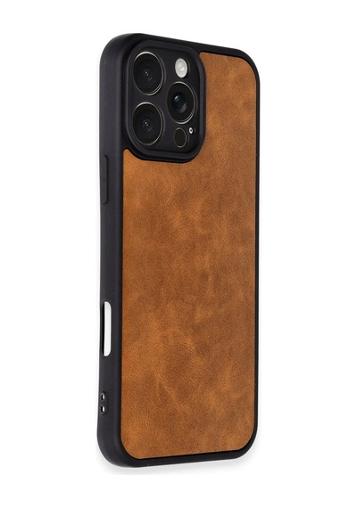 Newface - 278 - Apple iPhone Uyumlu 16 Pro Max Kılıf Aras Deri Kapak - Csmo-tex - - Taba