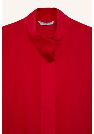 Defacto %100 Pamuk Regular Fıt Poplin Uzun Kollu Kırmızı Tunik H0675ax26sprd282 Kırmızı-rd282