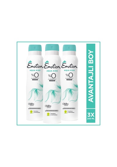 Emotion Aqua Kiss Kadın Sprey Deodorant 3 x 200 ML