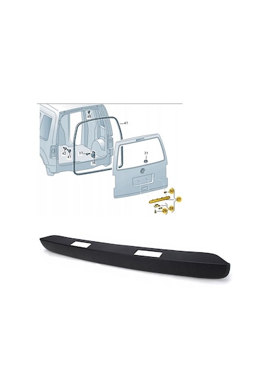 Volkswagen Caddy 2004-2015 Plaka Lamba Çıtası Tek Çıta Oem 2k5827574r