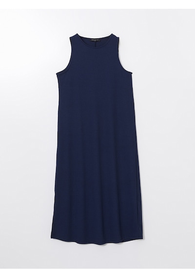 Lcw Comfort Lacivert Bisiklet Yaka Elbise
