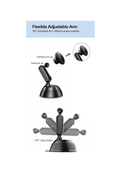 Privity Serisi Mıknatıslı Araç İçi Telefon Tutucu Vantuzlu Magnet 360 Derece Telefon Tutucu Hl-003 2 Mixed