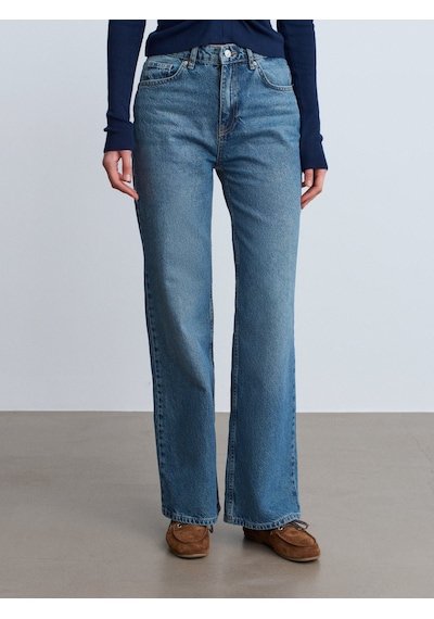 Dilvin 72117 %100 Pamuk Wide Leg Jean-yeşil Yeşil