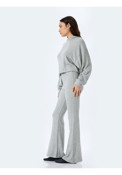 Koton Viskon Karışımlı Beli Bağlamalı İspanyol Paça Pijama Altı Gri Melanj 5wlk40311mk Gri Melanj Koton Viskon Karışımlı Beli Bağlamalı İspanyol Paça Pijama Altı Gri Melanj 5wlk40311mk Gri Melanj