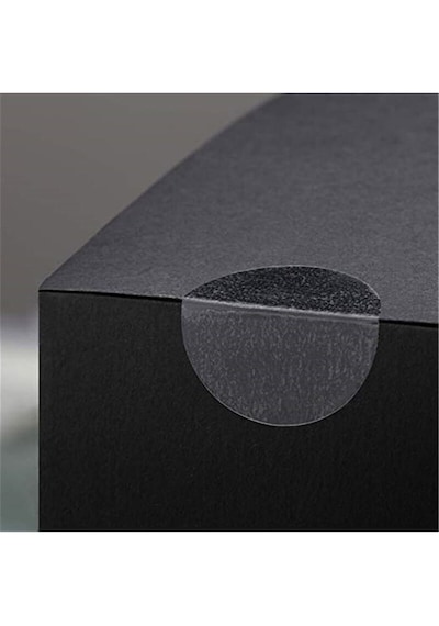 Btcrea Yuvarlak Kesim Şeffaf Etiket 1000 Adet Rulo 2,5cmx2,5cm