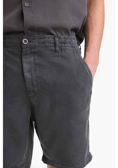 Defacto Relax Fit Akışkan Kumaş Bermuda Şort E0804AX25SM Antrasit