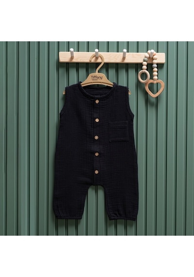 Tiffany Baby & Kids Tiffany Baby Müslin Theme Uzun Atlet Tulum 26024 Siyah