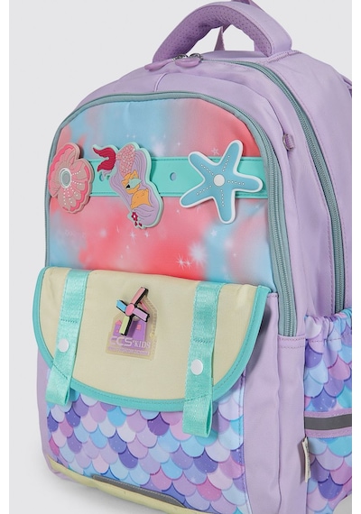 Ççs Kids Premium Okul Çanta Seti 3'lü İlkokul Ortaokul Sırt Çantası Termal Beslenme Çantası Kalemlik Mor 51980