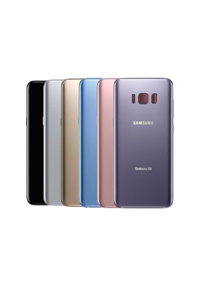 Samsung Uyumlu Galaxy S8 G955 Arka Kapak Cam Pil Batarya Kapağı Mavi