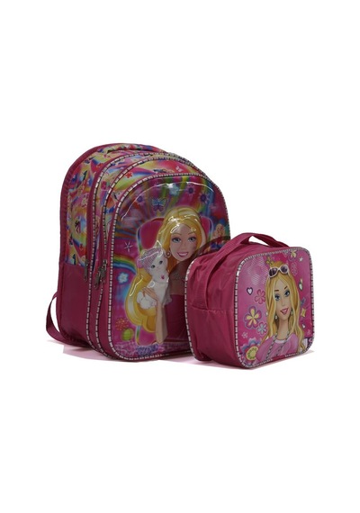 Karakterli Kız Çocuk Pembe Okul Çantası Pembe