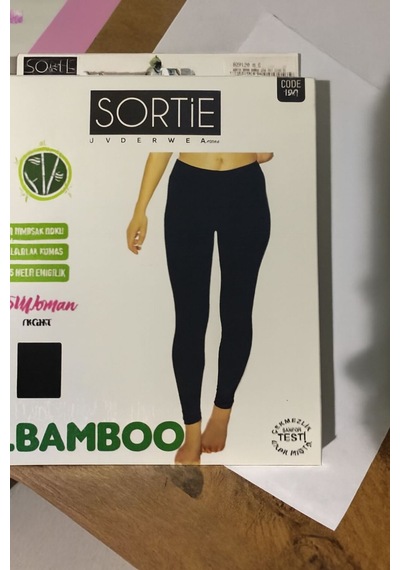 Sortie Bamboo Uzun Tayt Siyah