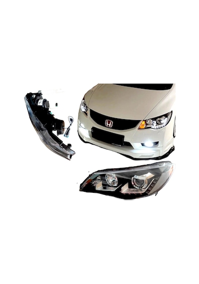 Autogp Honda Civic Fd6 Ön Far Lambası U Ledli Mercekli Bi-xenon 2006 / 2012