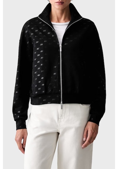 Armani Exchange Tamamı Logolu Regular Fit Dik Yaka Sweat Kadın Sweat Xw002748 Af24095 Fc241 Siyah