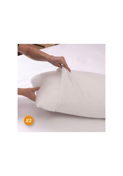 Denizli Çeyiz 2'li Sıvı Geçirmez Fermuarlı Yastık Alezi Beyaz 50 X 70