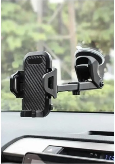 Araç Oto İçi 2in1 Uzayan Vantuzlu Ve Havalandırma Telefon Tutucu Tutacağı Sh3100 1-black