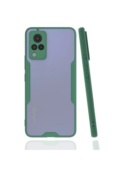 Vivo V21 Kılıf Platin Silikon - Yeşil -