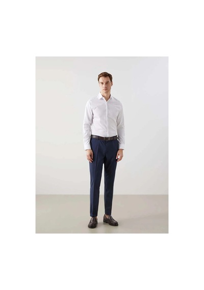 LC Waikiki Lcwaıkıkı Formal Slim Fit Uzun Kollu Gabardin Erkek Gömlek-9 Beyaz