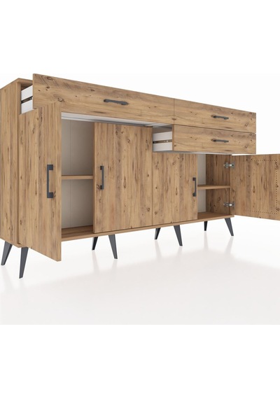 Arges Konsol 2 Raflı 3 Çekmeceli 4 Kapaklı 176x30x99 Çam-çam Atlas Çam/atlas Çam - Atlas Çam Arges Konsol 2 Raflı 3 Çekmeceli 4 Kapaklı 176x30x99 Çam-çam Atlas Çam/atlas Çam - Atlas Çam