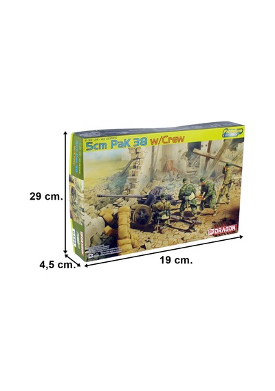 Dragon 6444 1/35 Ölçek,,5cm Pak 38 Ve Mürettebat, Plastik Model Kiti-56457