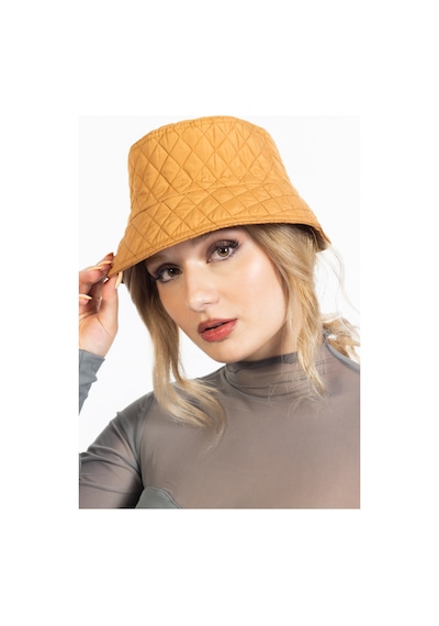 Ladycolor Kadın Kışlık Kapitone Bucket Balıkçı Şapka Sarı Hardal