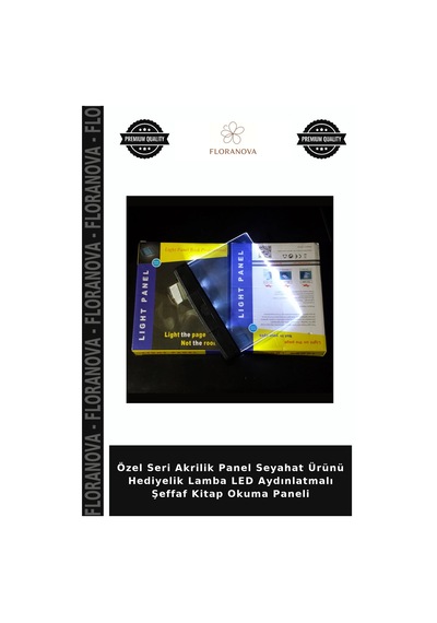 Özel Seri Akrilik Panel Seyahat Ürünü Hediyelik Lamba Led Aydınlatmalı Şeffaf Kitap Okuma Paneli